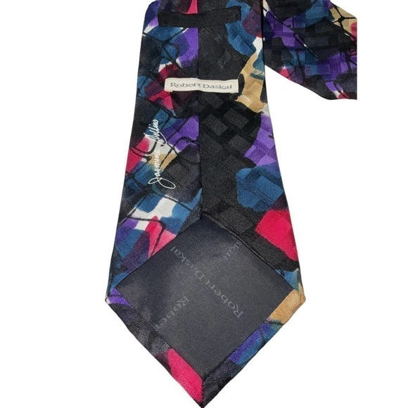 Robert Daskal Men’s 100% Silk Tie. Hand painted. NWOT Made in U.S.A - Picture 8 of 14